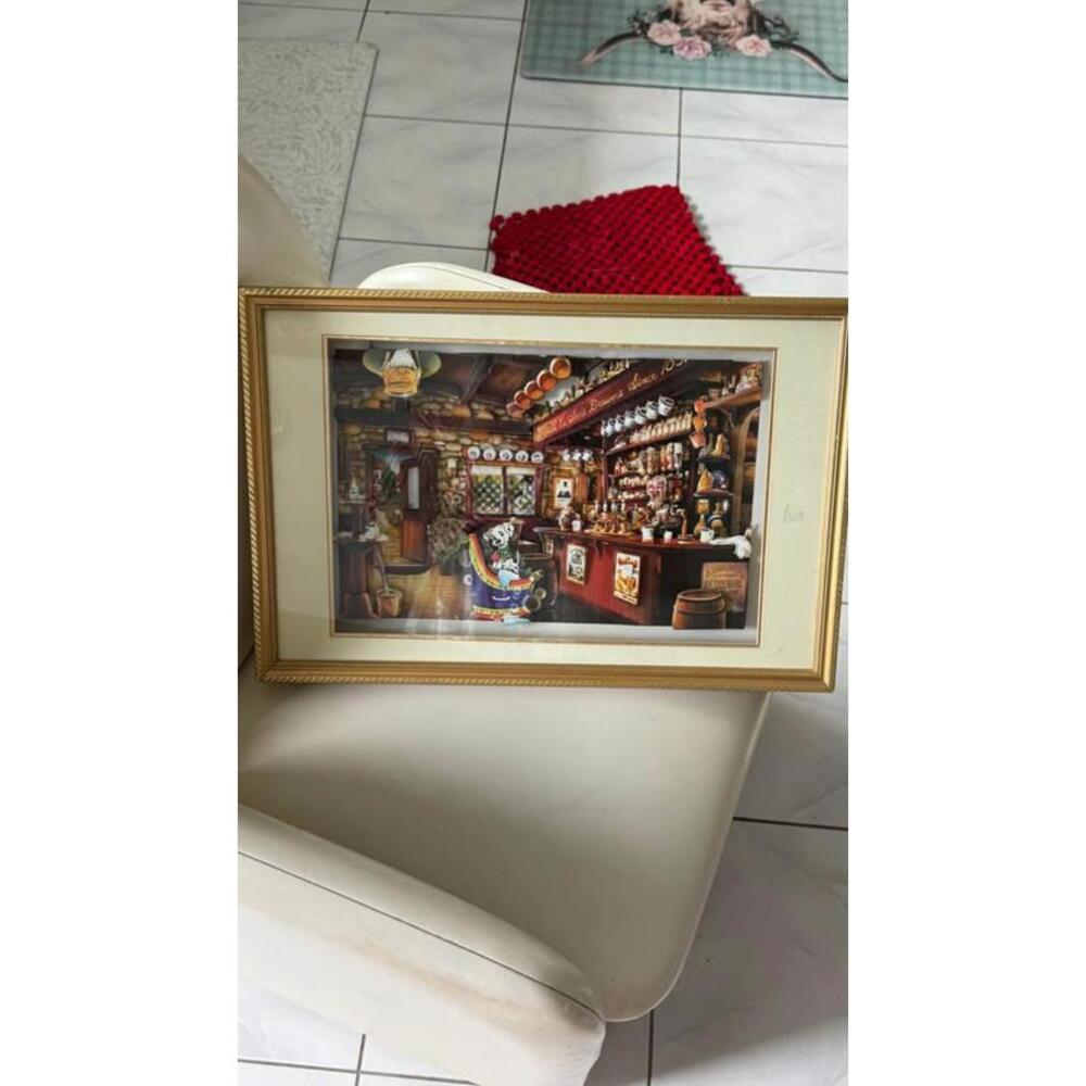 3D Disney "101 Dalmatians" pub scene art piece.